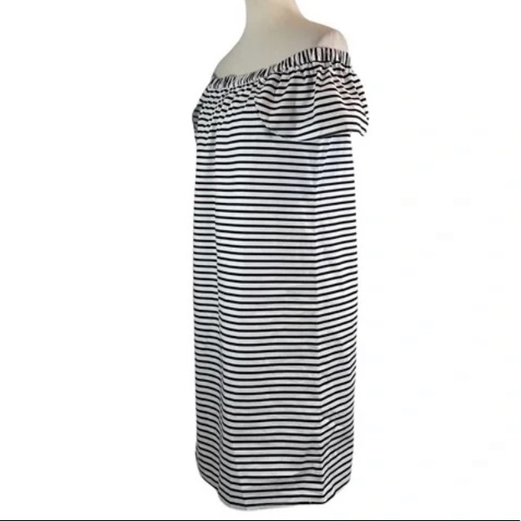 J.Crew Off The Shoulder Striped Dress - Picture 9 of 11